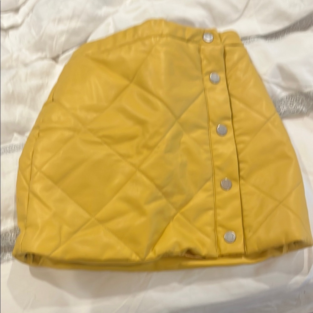 Yellow Quilted Skirt